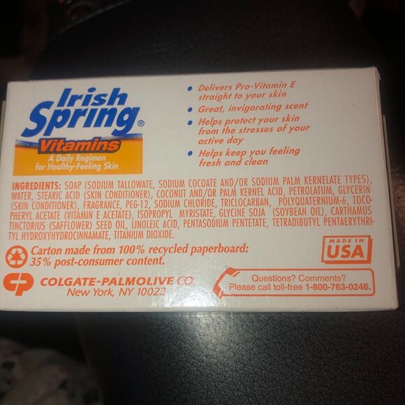 Vintage Irish Spring Vitamins - 4oz Deodorant Soap- 1 BAR - (RARE) - Picture 3 of 4